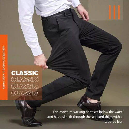 🔝 🔥PANTALONES CLASICOS DE ALTA ELASTICIDAD PARA HOMBRE🤩