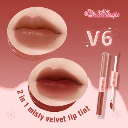 PINKFLASH 2en1 ✨ LABIAL LÍQUIDO DE TERCIOPELO | DOBLE IMPACTO DE COLOR ✨