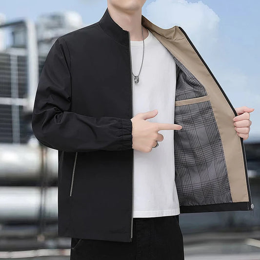 Chaqueta de hombre 🧥 cuello alto ⬆️ impermeable 💧