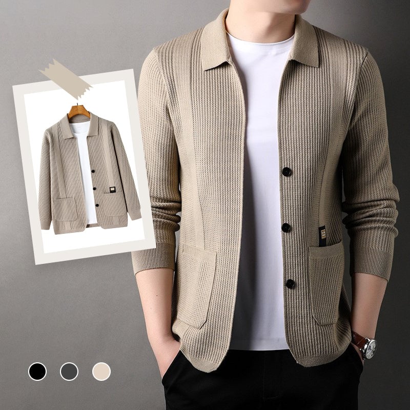 🧥 Chaqueta “Punto Clásico” – Estilo Casual y Elegancia Atemporal ✨🧶